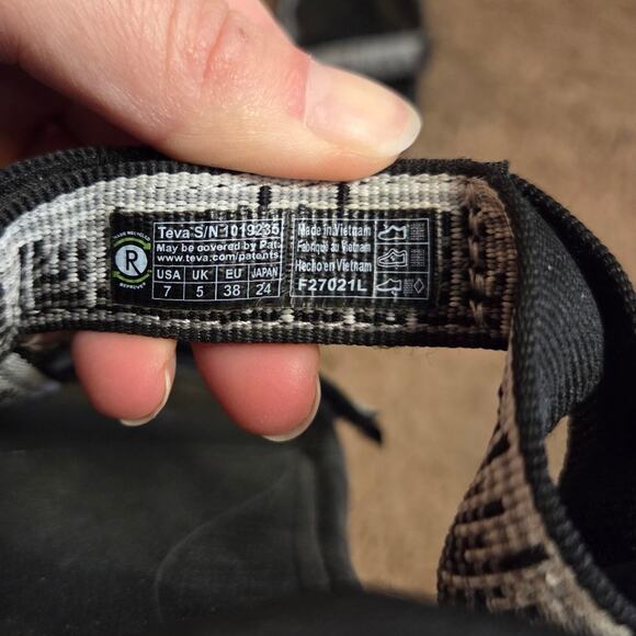 Teva hurricane xlt2 sandal outdoor hiking adjustable strap open toe black 7 - Picture 5 of 8